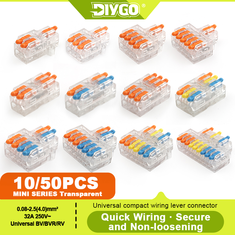 Home Improvement Expo - DIY GO 10/50 個 1 入力複数出力プッシュイン端子台コンパクトワイヤーコネクタ、接続用ホーム改善や