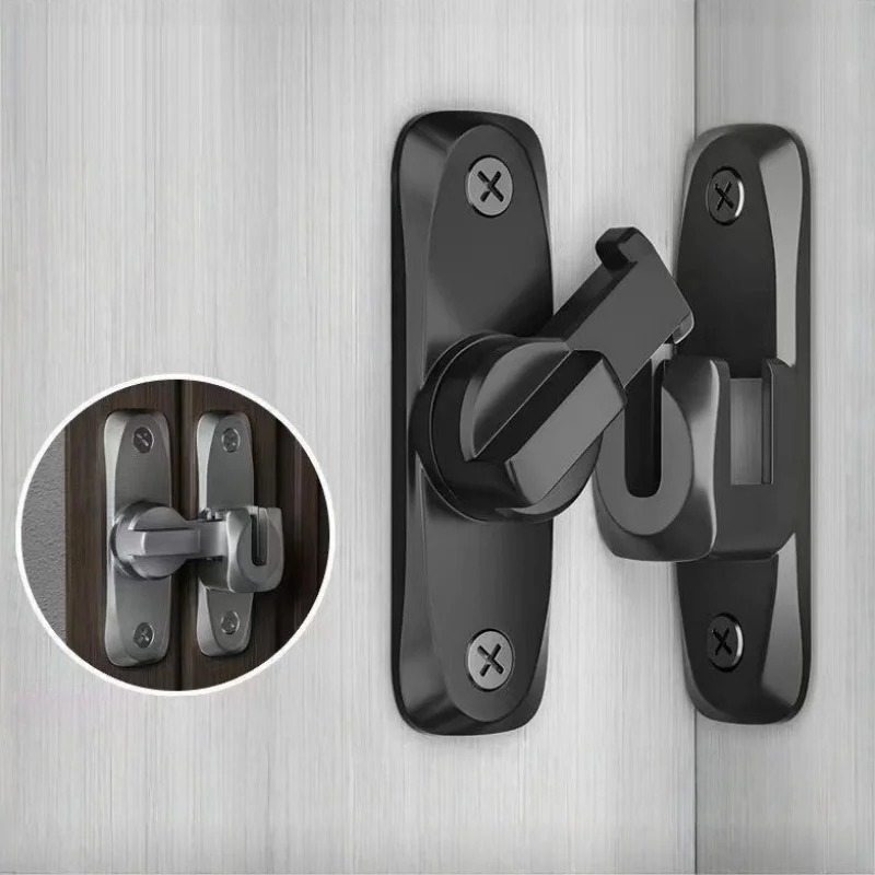 Home Improvement And Services - 90/180 度フリップドアロック盗難防止スライドドアラッチ小型ゲートハードウェア亜鉛合金セキュリティボルト調整可能なデューティロックプロ