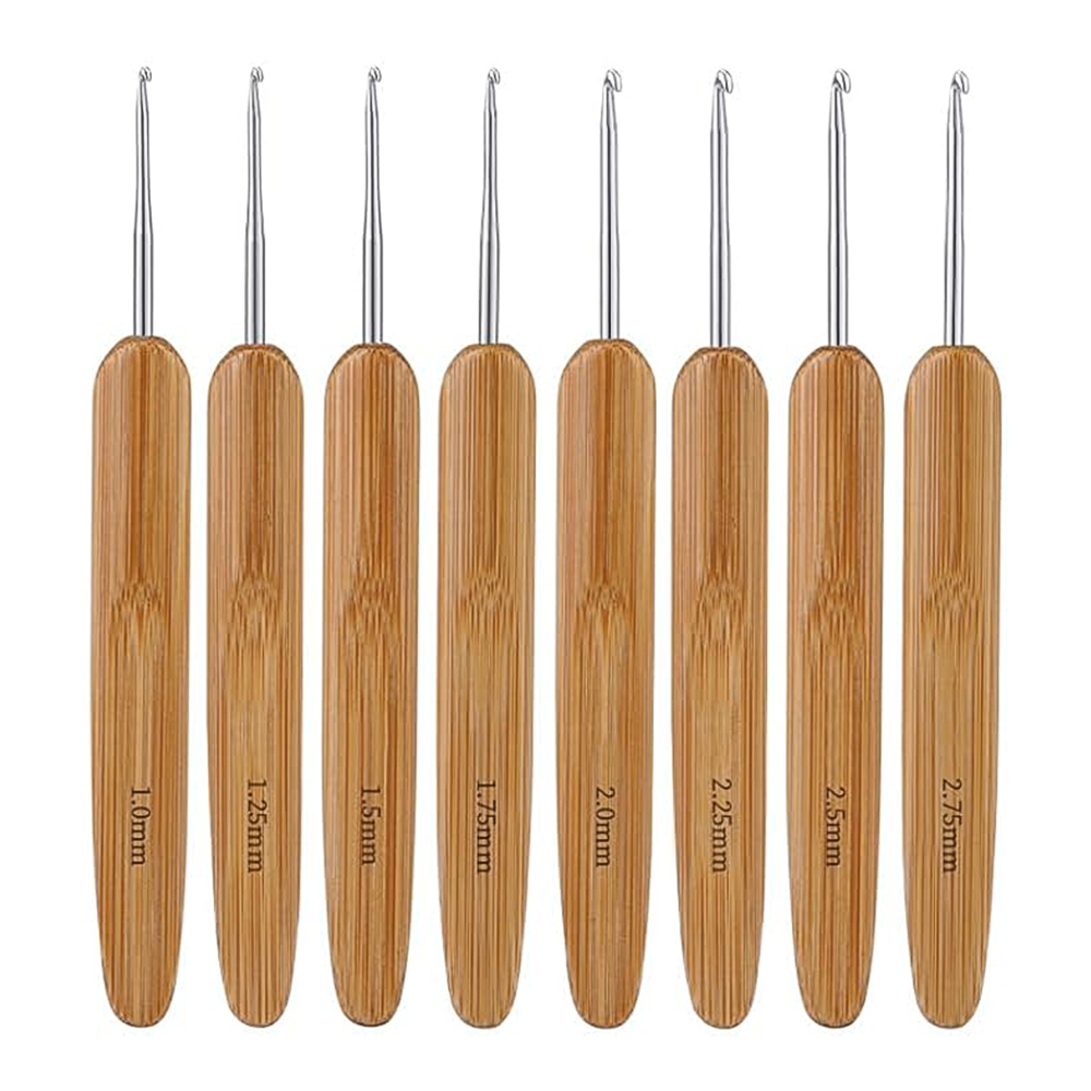 DIY手編み工芸竹製かぎ針セット、握りやすい編み針、手芸家向 - Home Improvement Mall のレビューと価格