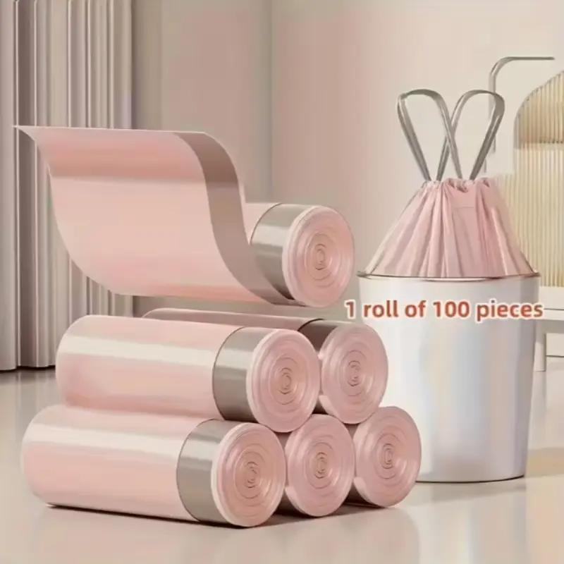 100枚の厚手の巾着式ゴミ袋、キッチン、バスルーム、寝室、リ - Home Improvement Mall のレビューと価格